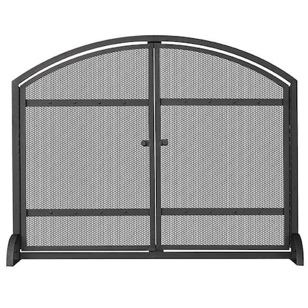 Uniflame Fireplace Screen, 39 in W 31 in H, 6 in L, Wrought Iron, Steel S-1066